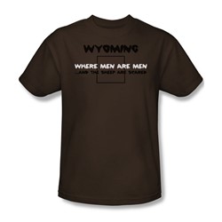 Wyoming - Mens T-Shirt In Coffee