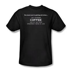 Getting Old Coffee - Mens T-Shirt In Black
