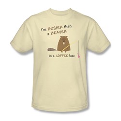 Busy Beaver - Mens T-Shirt In Cream