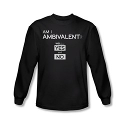 I Am Ambivalent - Mens Longsleeve T-Shirt In Black