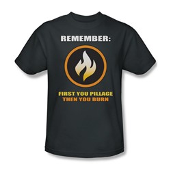 First You Pillage - Mens T-Shirt In Charcoal