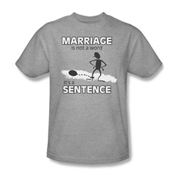 Funny Tees - Mens Marriage Sentance T-Shirt