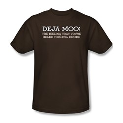 Deja Moo - Mens T-Shirt In Coffee