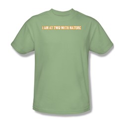 Two With Nature - Mens T-Shirt In Soft Green