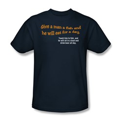 Give A Man A Fish - Mens T-Shirt In Navy