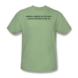 Mirror, Mirror - Mens T-Shirt In Soft Green