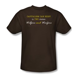 Welfare And Warfare - Mens T-Shirt In Coffee