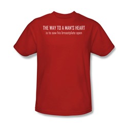Way To A Man'S Heart - Mens T-Shirt In Red