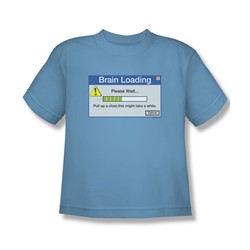 Brain Loading - Big Boys T-Shirt In Carolina Blue