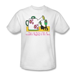 Garden/Burying Troubles - Mens T-Shirt In White
