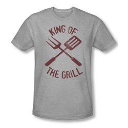 King Of The Grill - Mens Slim Fit T-Shirt In Heather