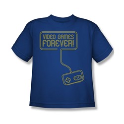 Video Games Forever - Big Boys T-Shirt In Royal