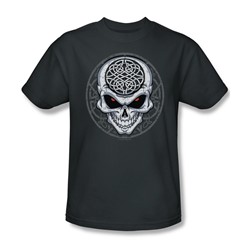 Celtic Skull - Mens T-Shirt In Charcoal