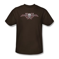 Celtic Skull & Bones - Mens T-Shirt In Coffee