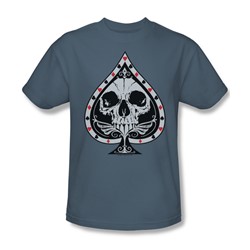 Skull Spade - Mens T-Shirt In Coffee