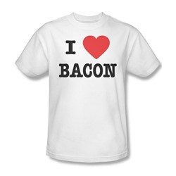 I Heart Bacon - Mens T-Shirt In White