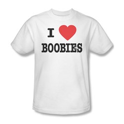 I Love Boobies - Mens T-Shirt In White