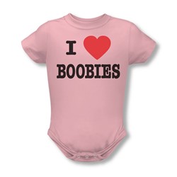 I Love Boobies - Onesie In Pink