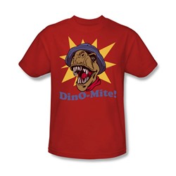 Dino Mite - Mens T-Shirt In Red