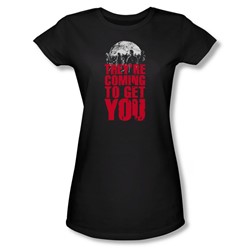 They'Re Coming To Get You - Juniors Sheer T-Shirt In Black