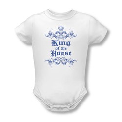 King Of The House - Onesie In White