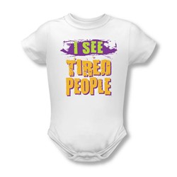 I See Tired People - Onesie In White
