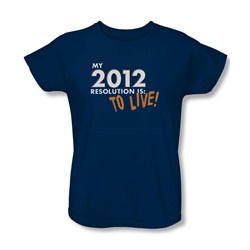 To Live! - Womens T-Shirt In Navy