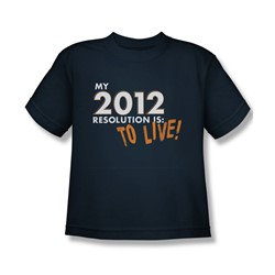 To Live! - Big Boys T-Shirt In Navy