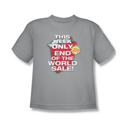 End Of The World Sale - Big Boys T-Shirt In Silver