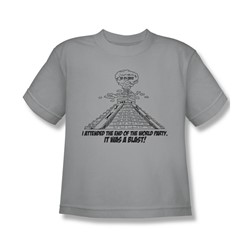 End Of The World Party - Big Boys T-Shirt In Silver