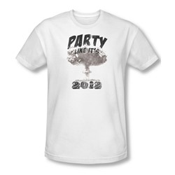 Party Like It'S 2012 - Mens Slim Fit T-Shirt In White