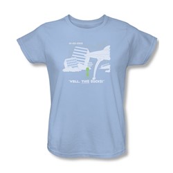 Late To The Party - Womens T-Shirt In Light Blue
