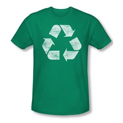 Funny Tees - Mens Recycle Fitted T-Shirt