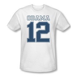 Obama 12 - Mens Slim Fit T-Shirt In White