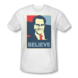 Believe - Mens Slim Fit T-Shirt In White