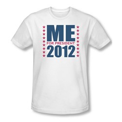 Me For President - Mens Slim Fit T-Shirt In White