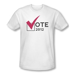 Vote 2012 - Mens Slim Fit T-Shirt In White