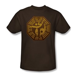 Kung Fu Yin Yang - Mens T-Shirt In Coffee