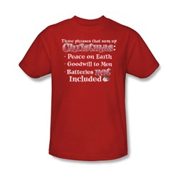 Three Phrases - Mens T-Shirt In Red