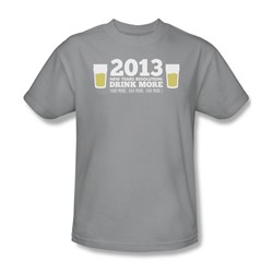 Drink More - Mens T-Shirt In Silver