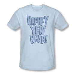 Haphfy New Year - Mens Slim Fit T-Shirt In Light Blue