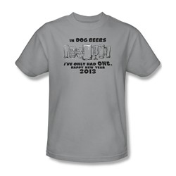 Dog Beers - Mens T-Shirt In Silver