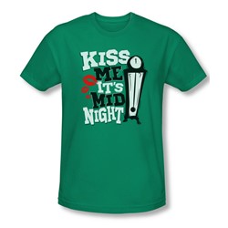 Kiss Me - Mens Slim Fit T-Shirt In Silver