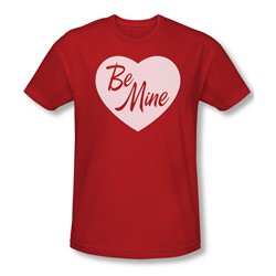 Be Mine - Mens Slim Fit T-Shirt In Red