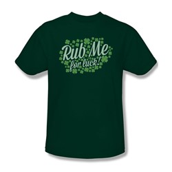 Rub Me - Mens T-Shirt In Hunter Green