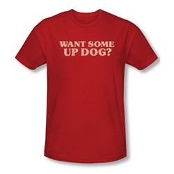 Up Dog - Mens Slim Fit T-Shirt In Red