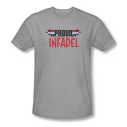 Infadel - Mens Slim Fit T-Shirt In Silver