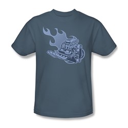 Flaming Engine - Mens T-Shirt In Slate