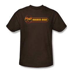 Puerto Rico Palm - Mens T-Shirt In Coffee