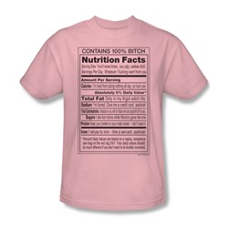 100% Bitch - Mens T-Shirt In Pink